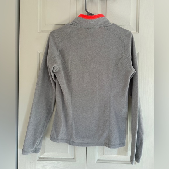 Grey/Orange NorthFace Quarter-zip - Picture 4 of 4